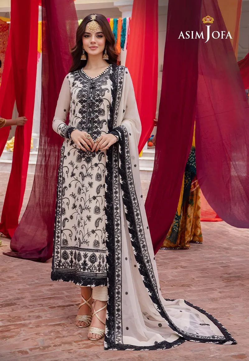 AJAB-02 EMBROIDERED CHIFFON 3 PCS