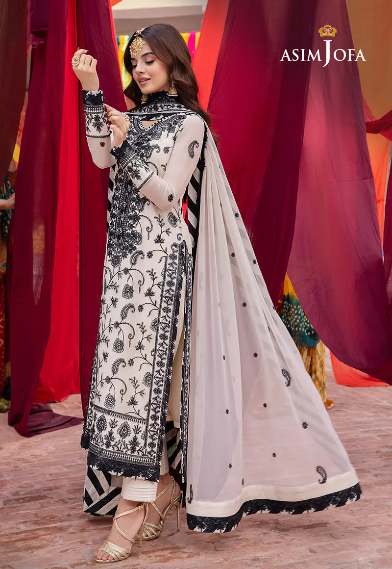 AJAB-02 EMBROIDERED CHIFFON 3 PCS