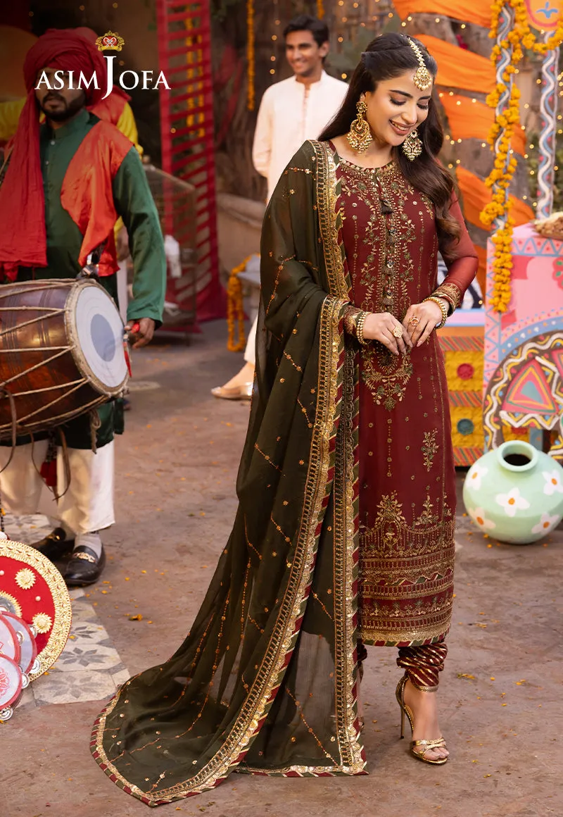 AJCD-22 EMBROIDERED CHIFFON 3 PCS