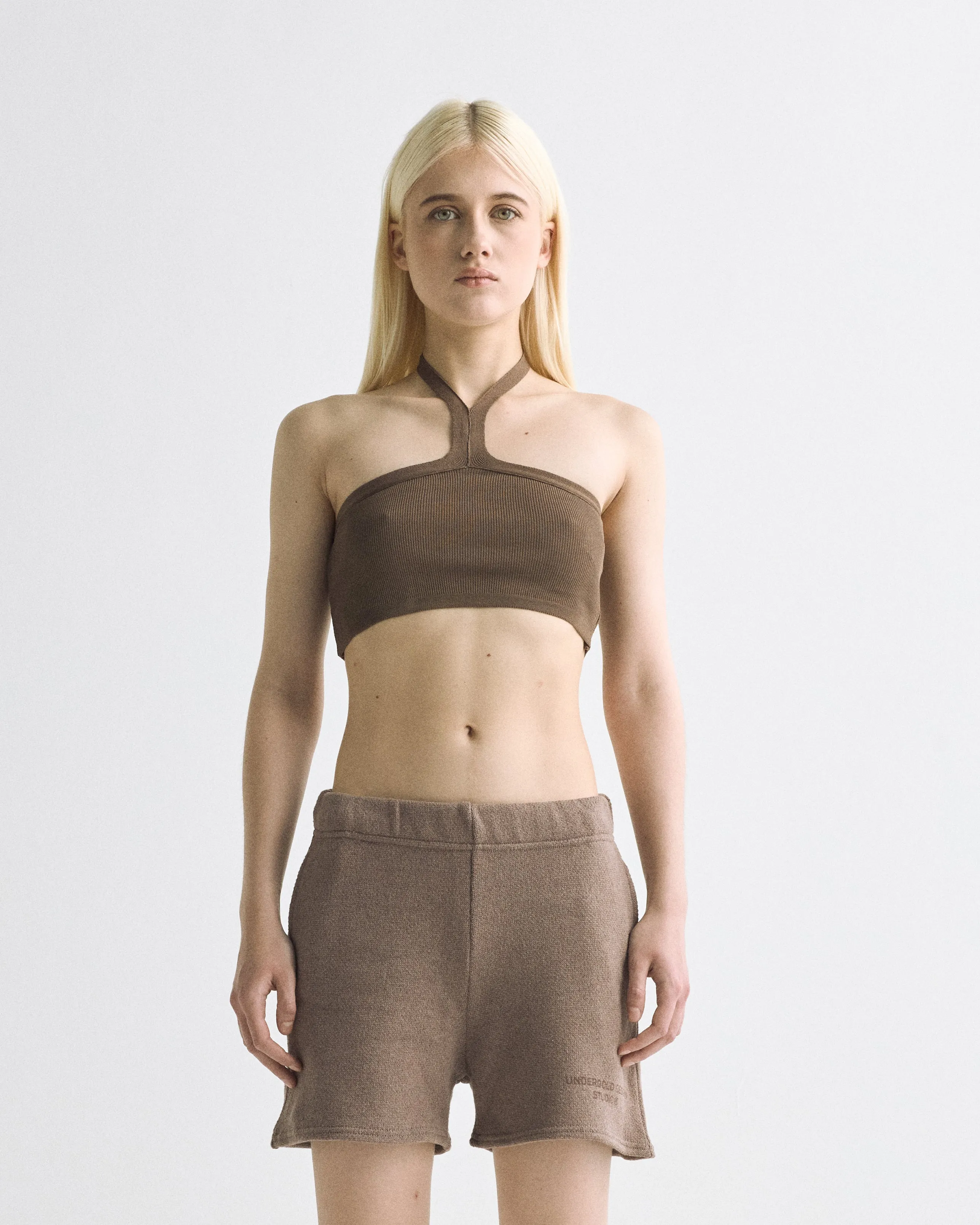 Basics Knit Top Brown