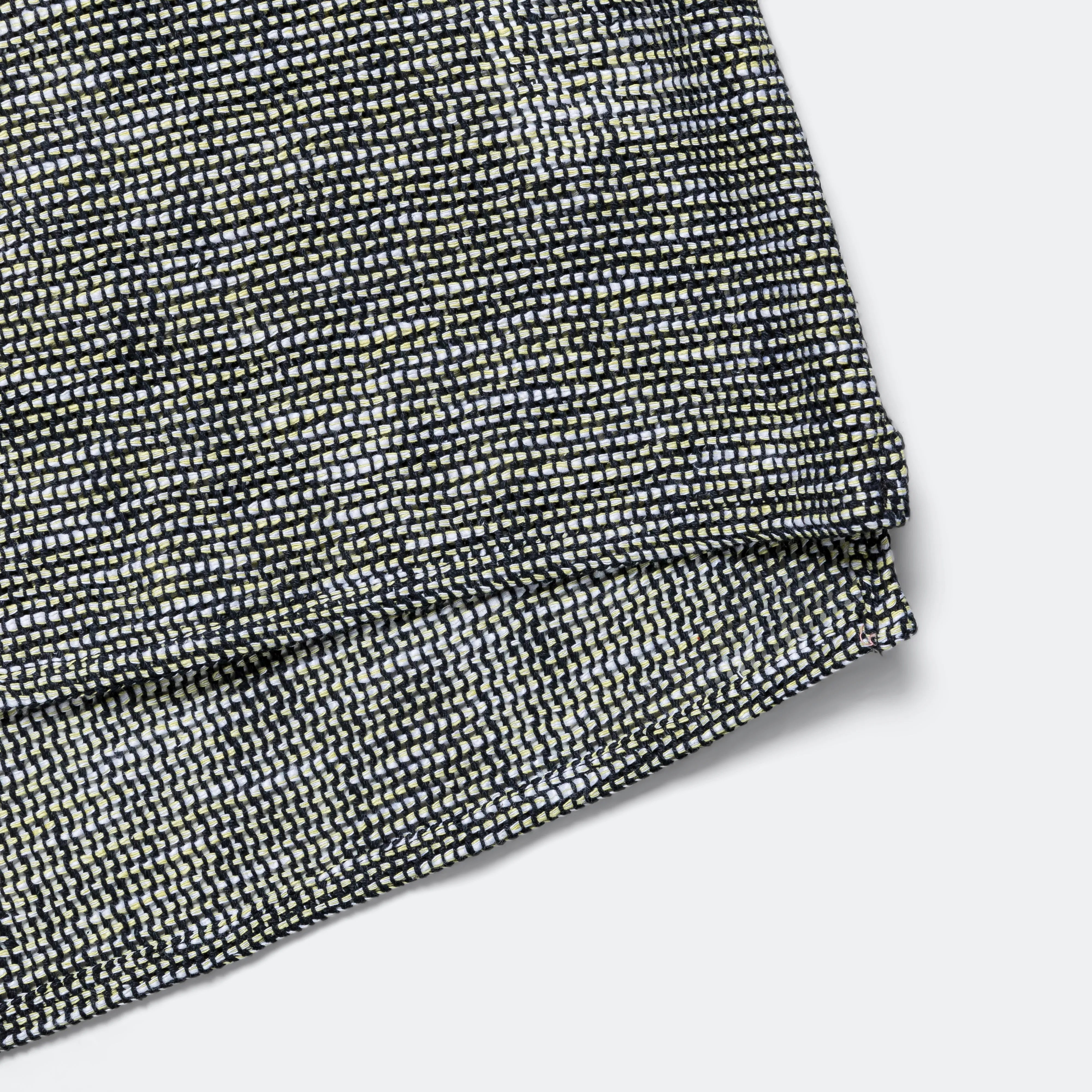 White & Black Woven Camp Shirt