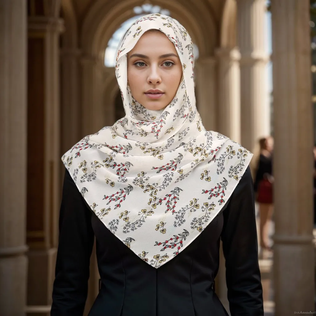 Cascading Floral Hijab