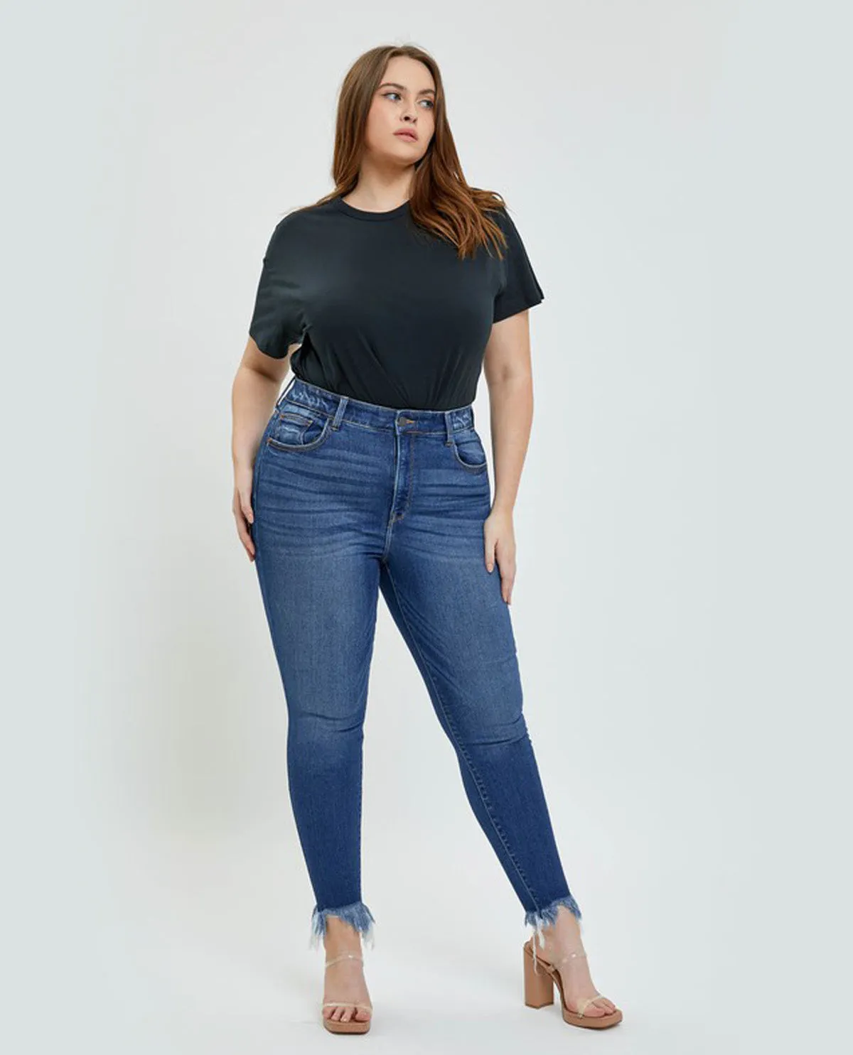 Cello PLUS High Rise Ankle Skinny Jeans