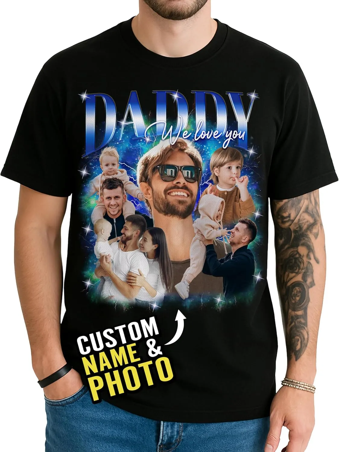 Custom Photo Shirt for Men & Women, Personalized Shirt with Picture Gift for Boyfriend Girlfriend, Dad Mom, Friends, Family