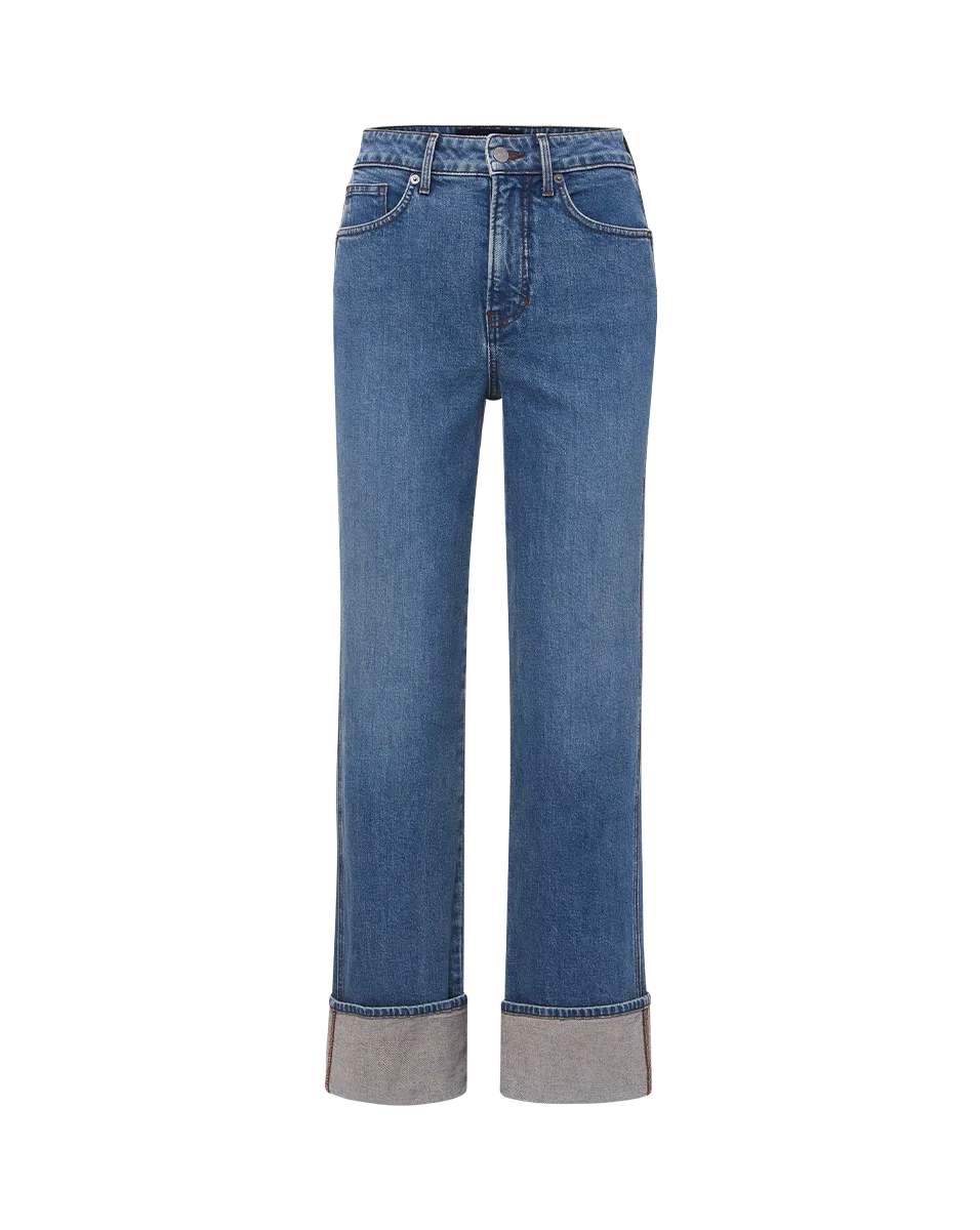 Dylan Cuffed Straight-Leg Jean
