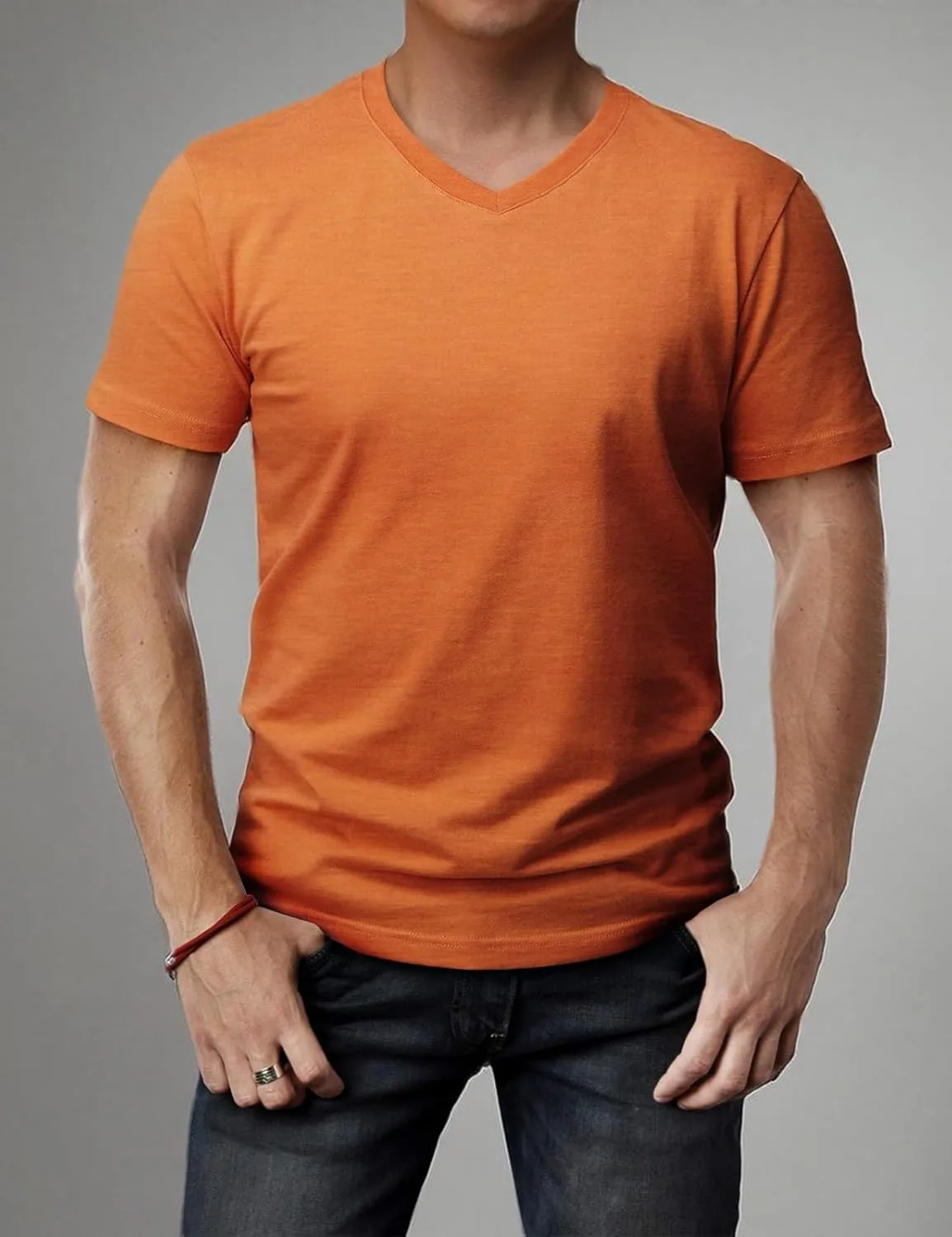 H2H Mens Casual Slim Fit Short Sleeve T-Shirts Soft Lightweight V-Neck/Crew-Neck Size XS to 3XL