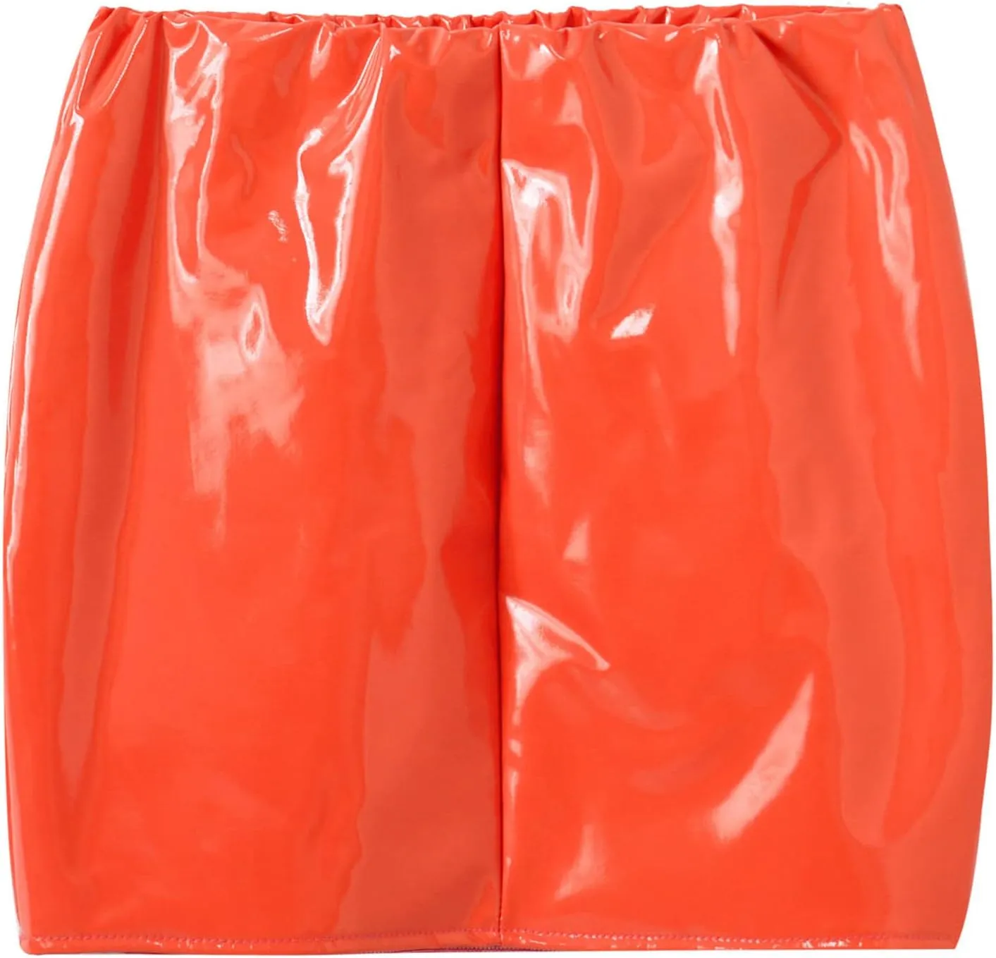 iiniim Women's Glossy Faux Leather Dress Classic High Waist Sexy Slim Mini Pencil Leather Skirts