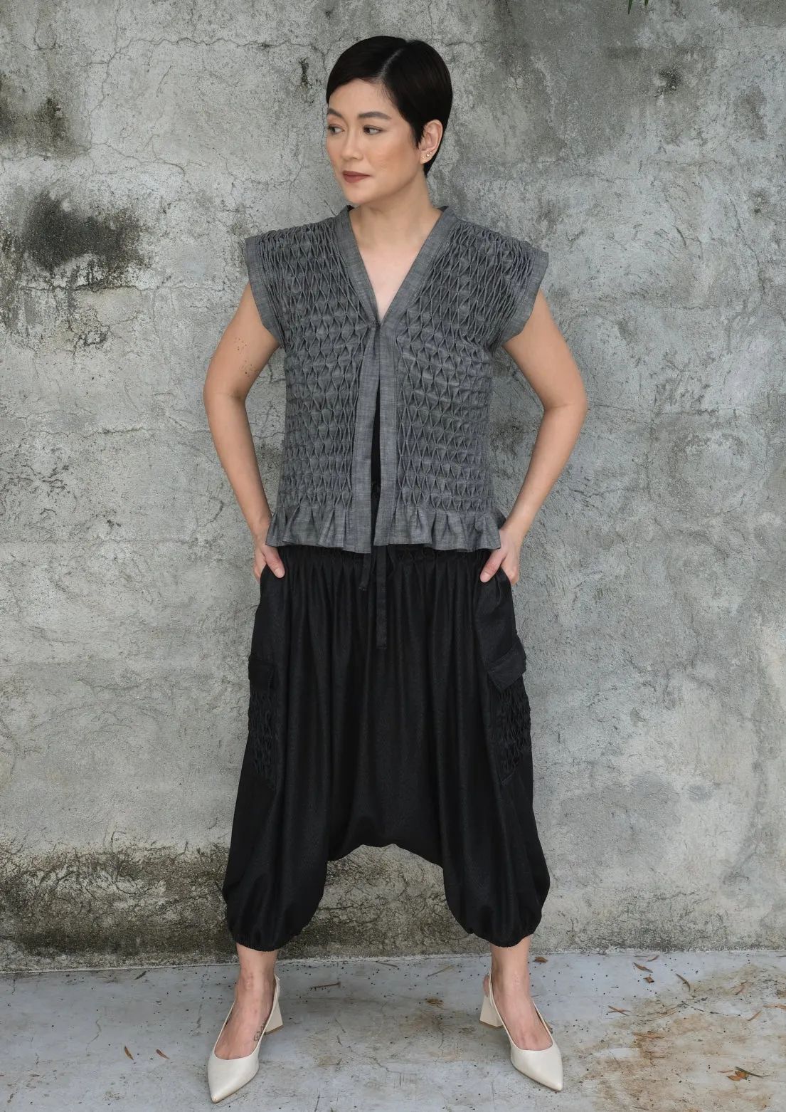 karine vest - gray