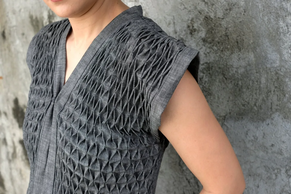 karine vest - gray