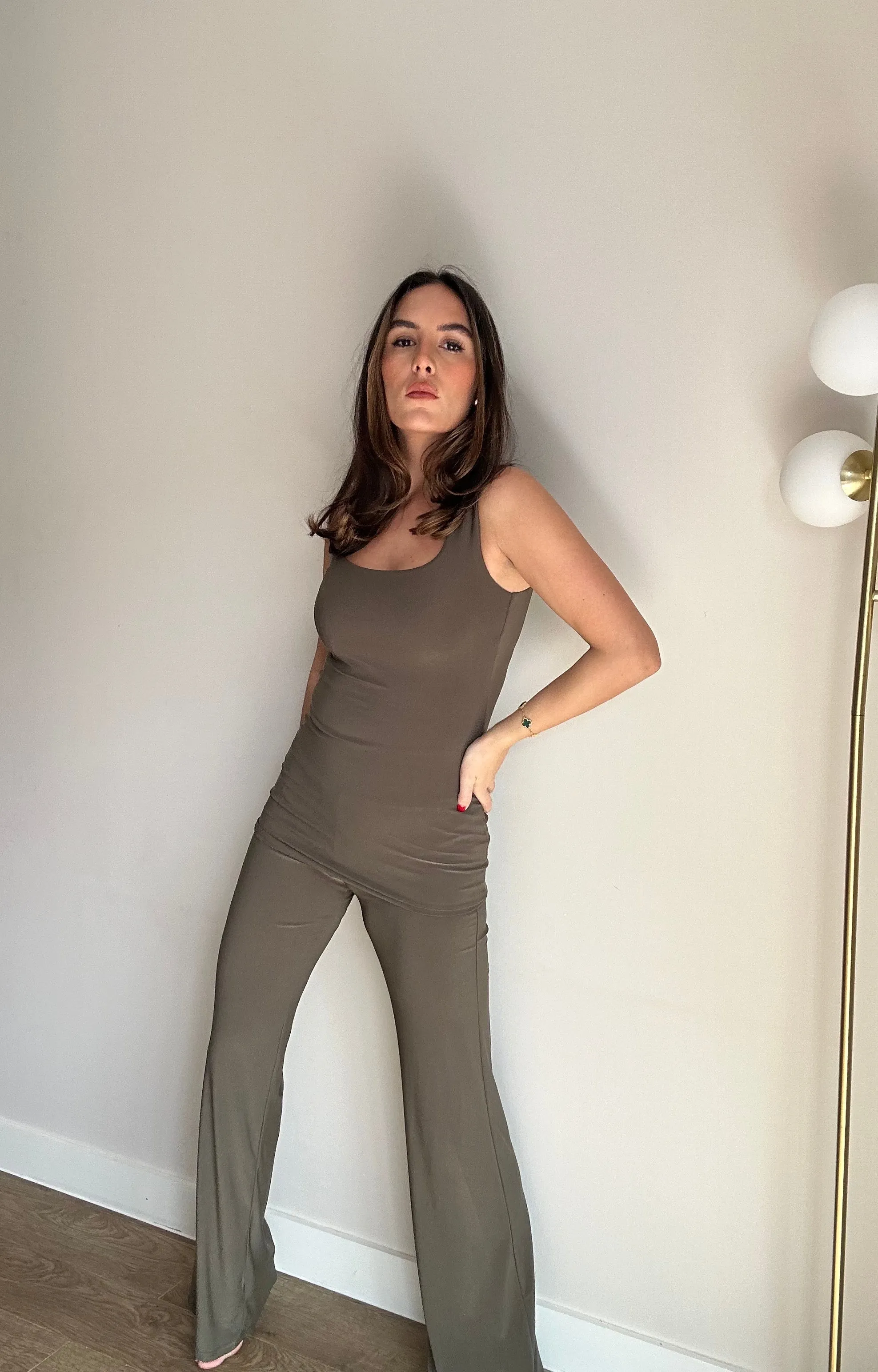 Khaki Vest Loungewear
