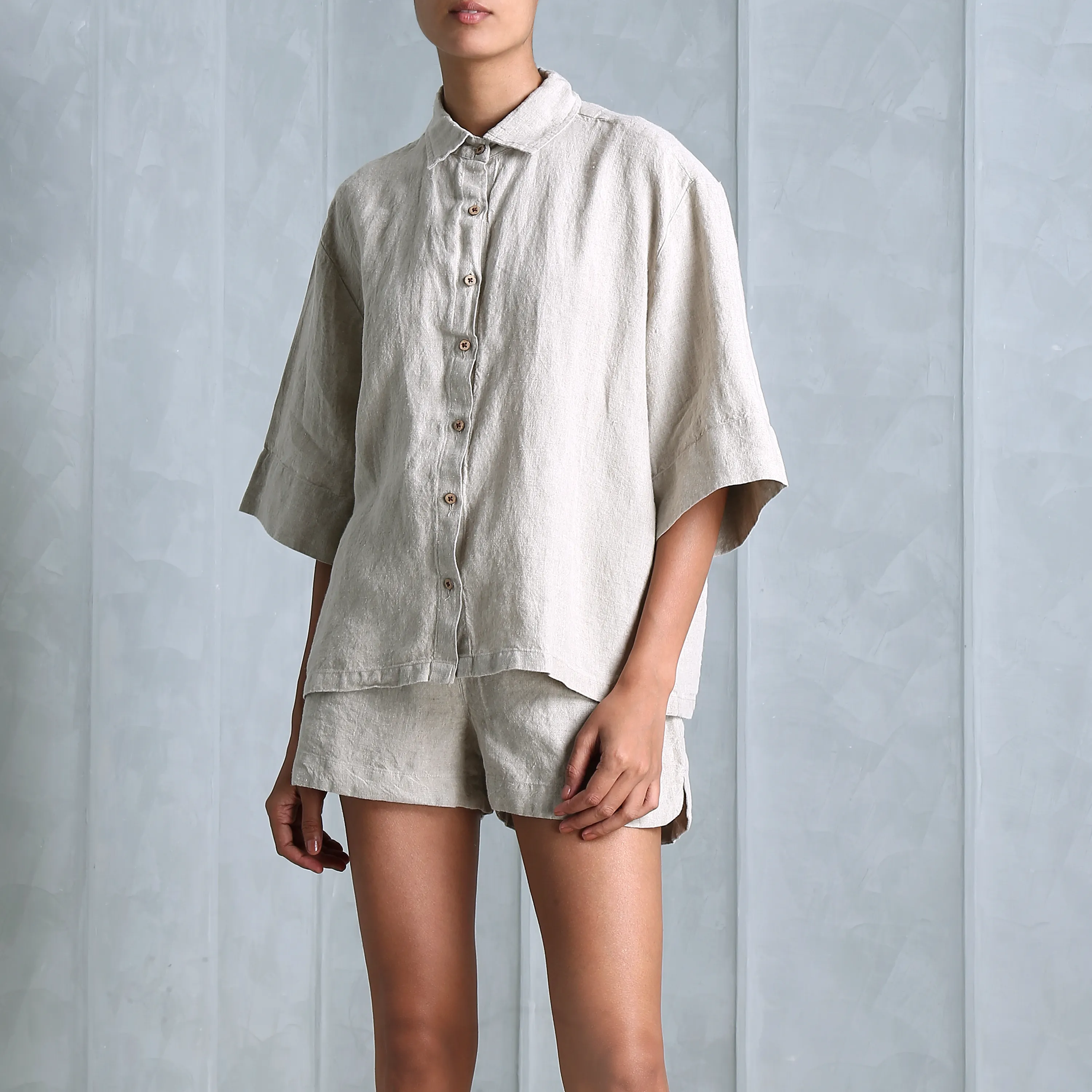 Linen Shorts Set
