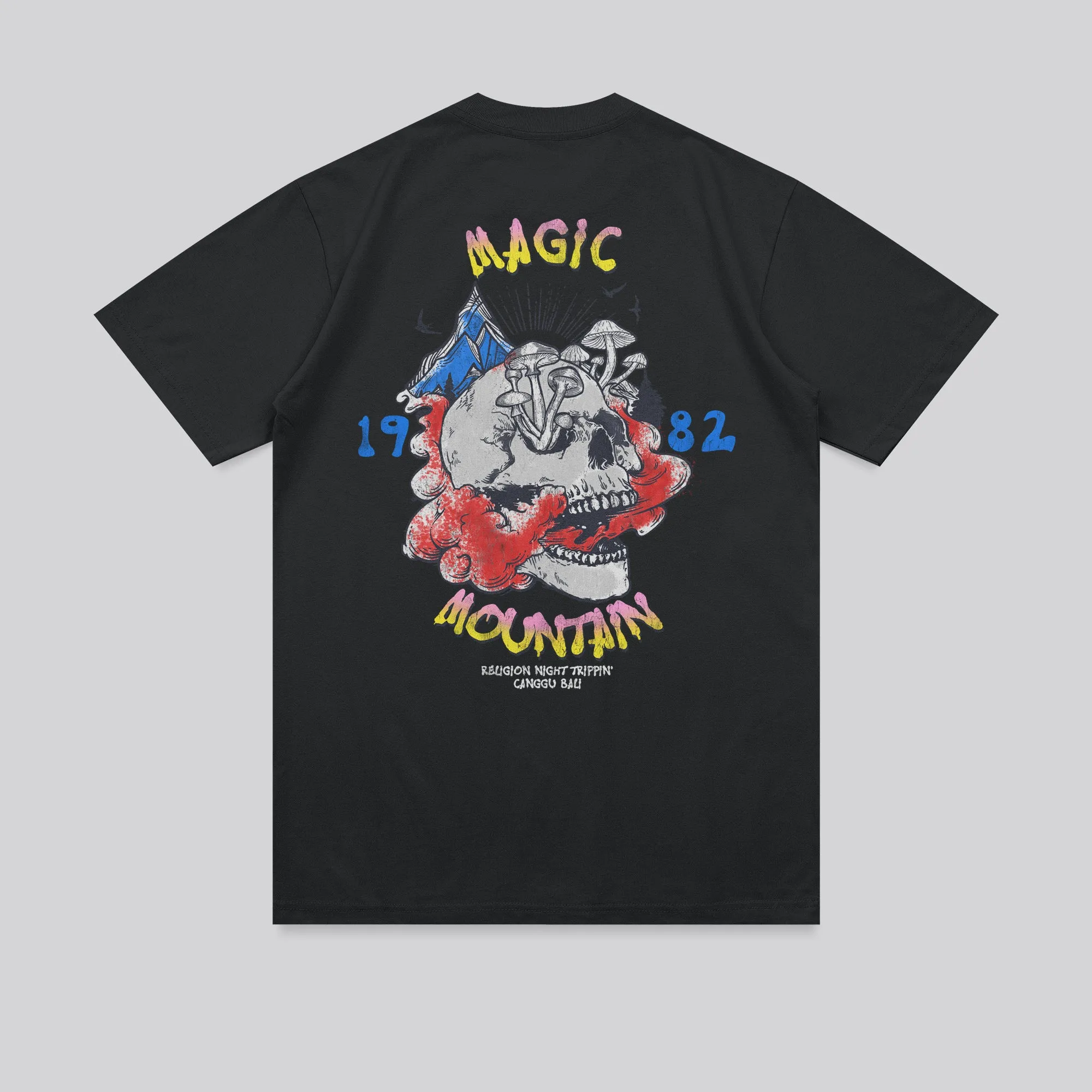 MAGIC MOUNTAIN T-SHIRT WASHED BLACK