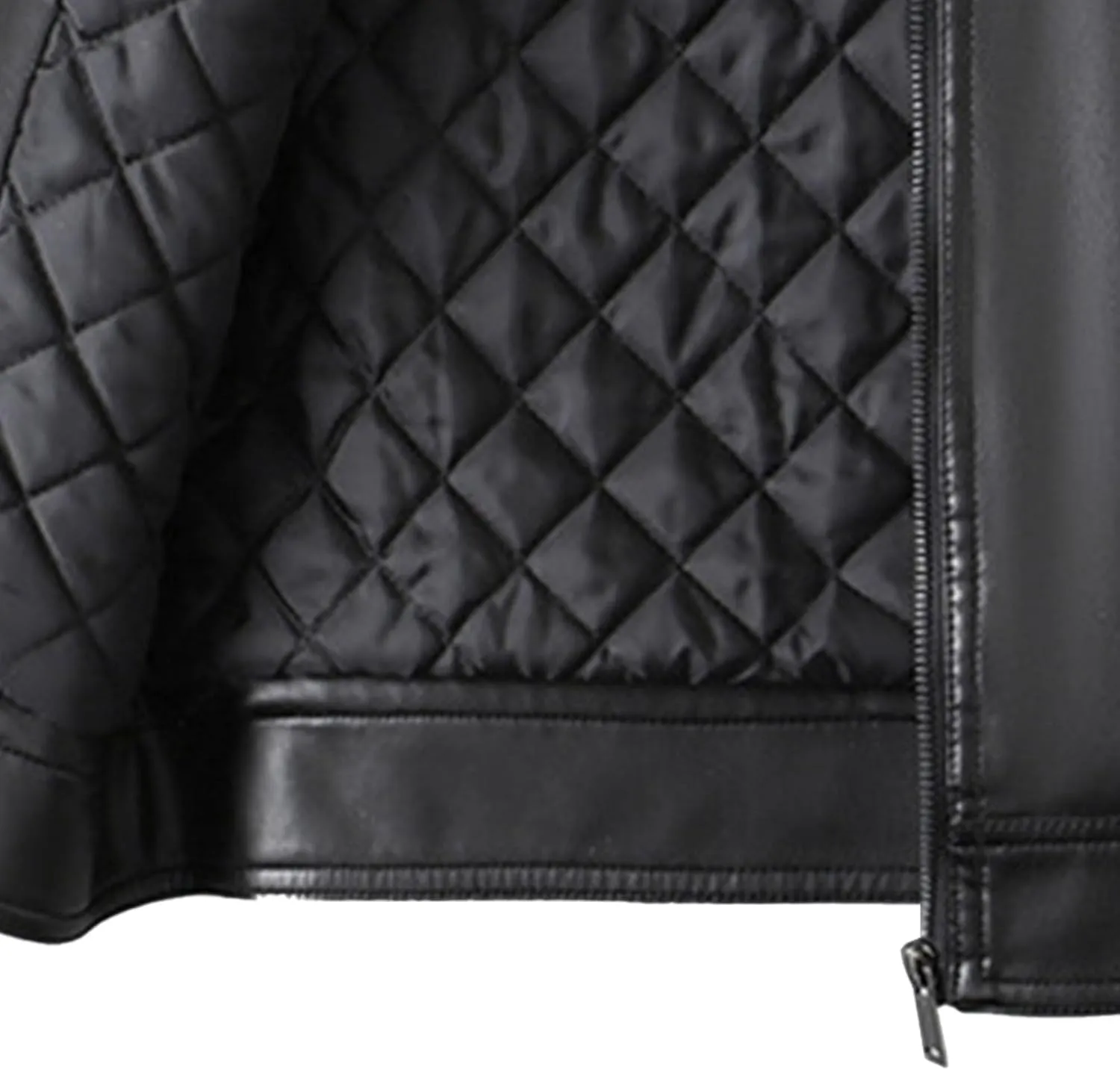 Maiyifu-GJ Men's Faux Leather Jacket Casual Slim Fit Leather Motorcycle Jacket Lightweight Zip-Up Biker Coat Windbreaker