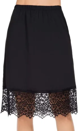 MANCYFIT Half Slips for Women Underskirt Dress Extender Lace Trim Knee Length Midi Skirt