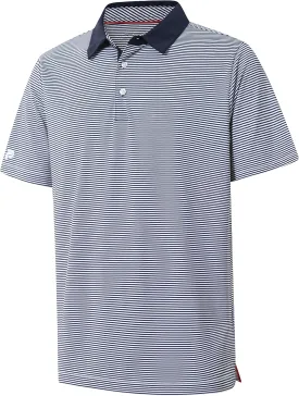 Mens Golf Polo Shirt Moisture Wicking Dry Fit Performance Athletic Short Sleeve Striped Golf Shirts for Men