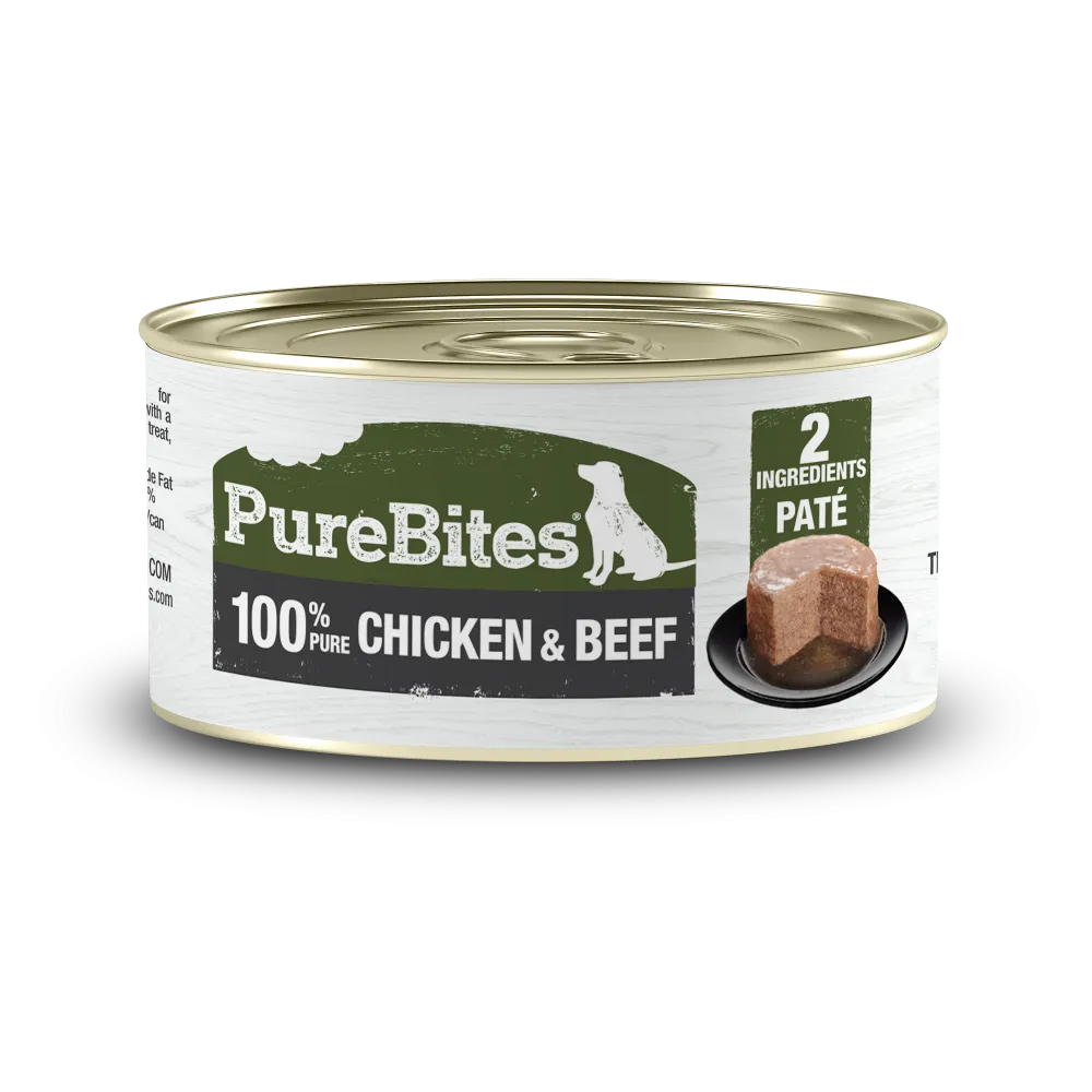 PureBites 100% Pure Chicken & Beef Pate Dog Treat
