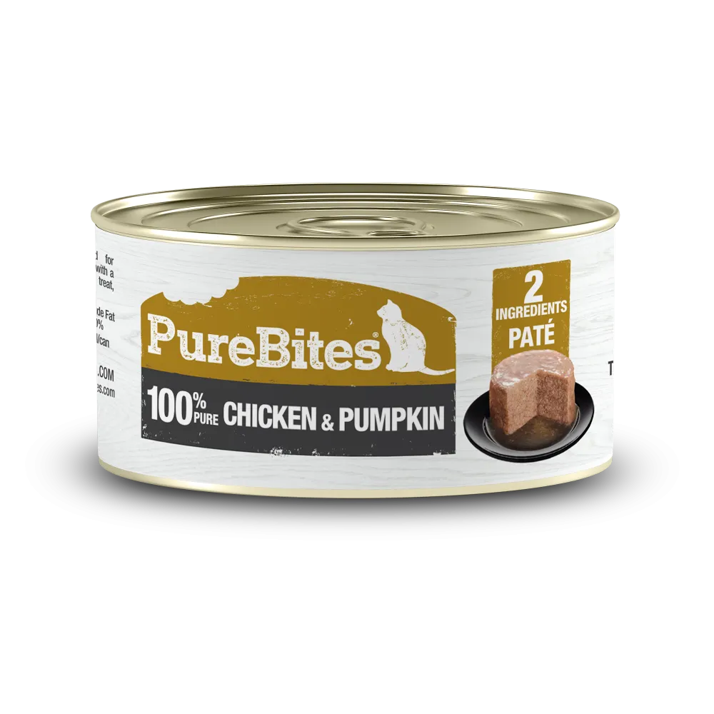 PureBites 100% Pure Chicken & Pumpkin Pate Cat Treat