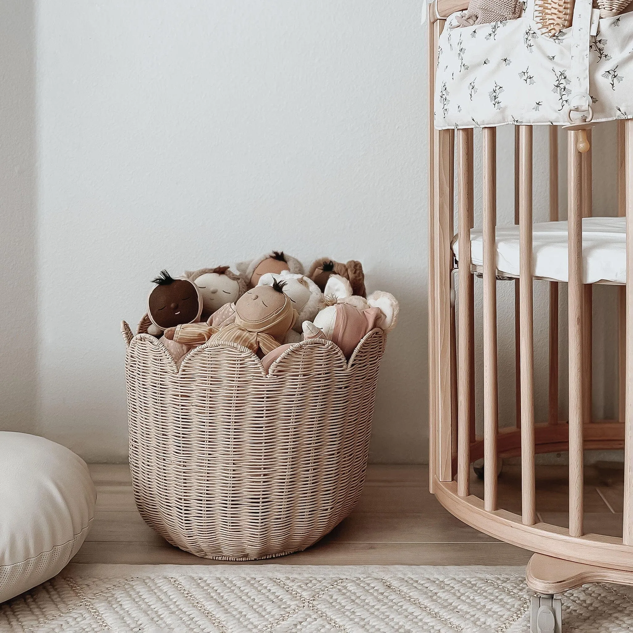 Rattan Tulip Basket | Nude