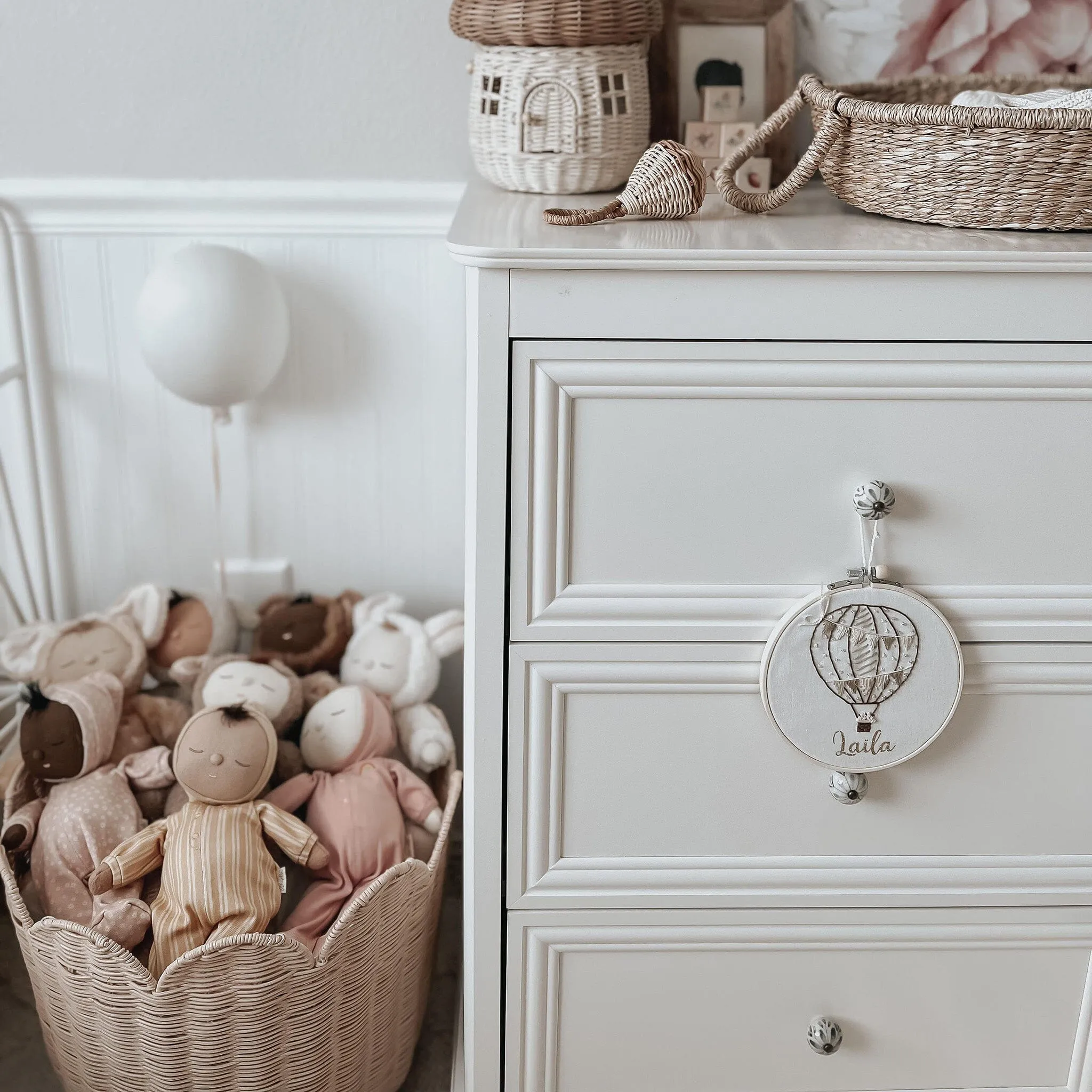 Rattan Tulip Basket | Nude