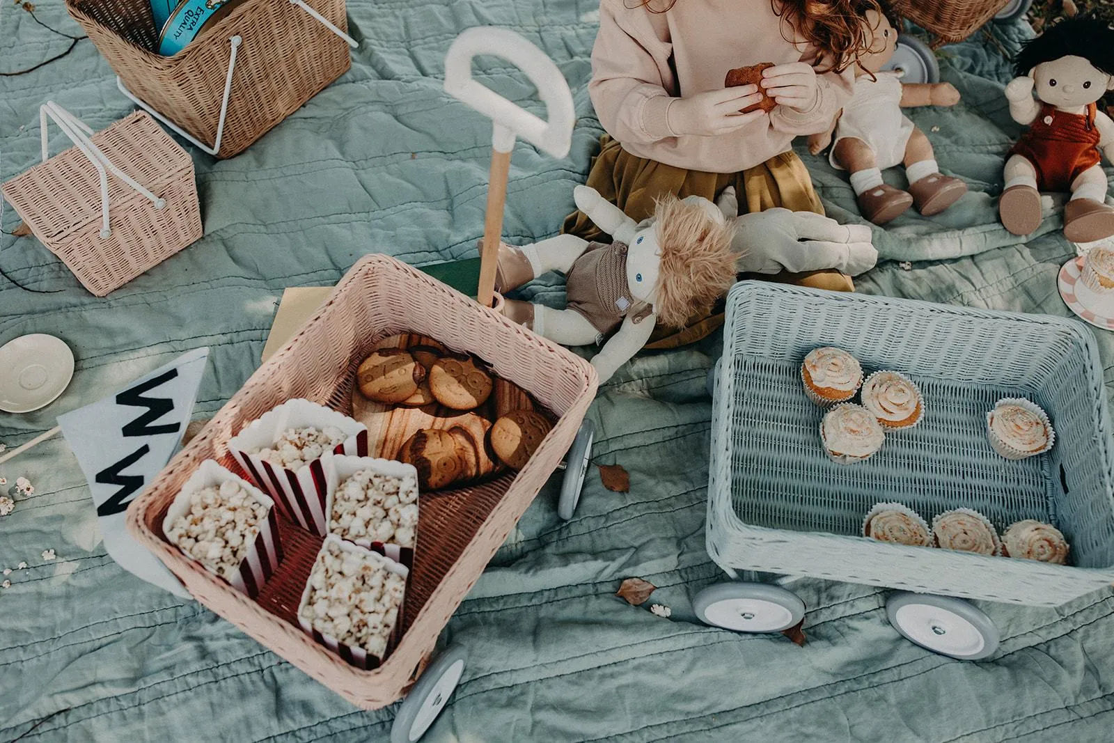 Rattan Wonder Wagon - Rose