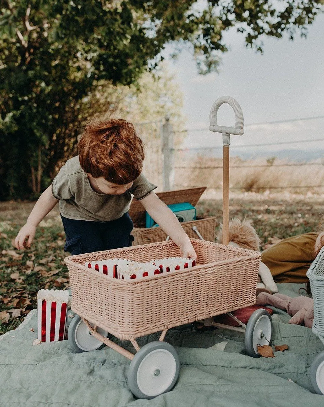 Rattan Wonder Wagon - Rose