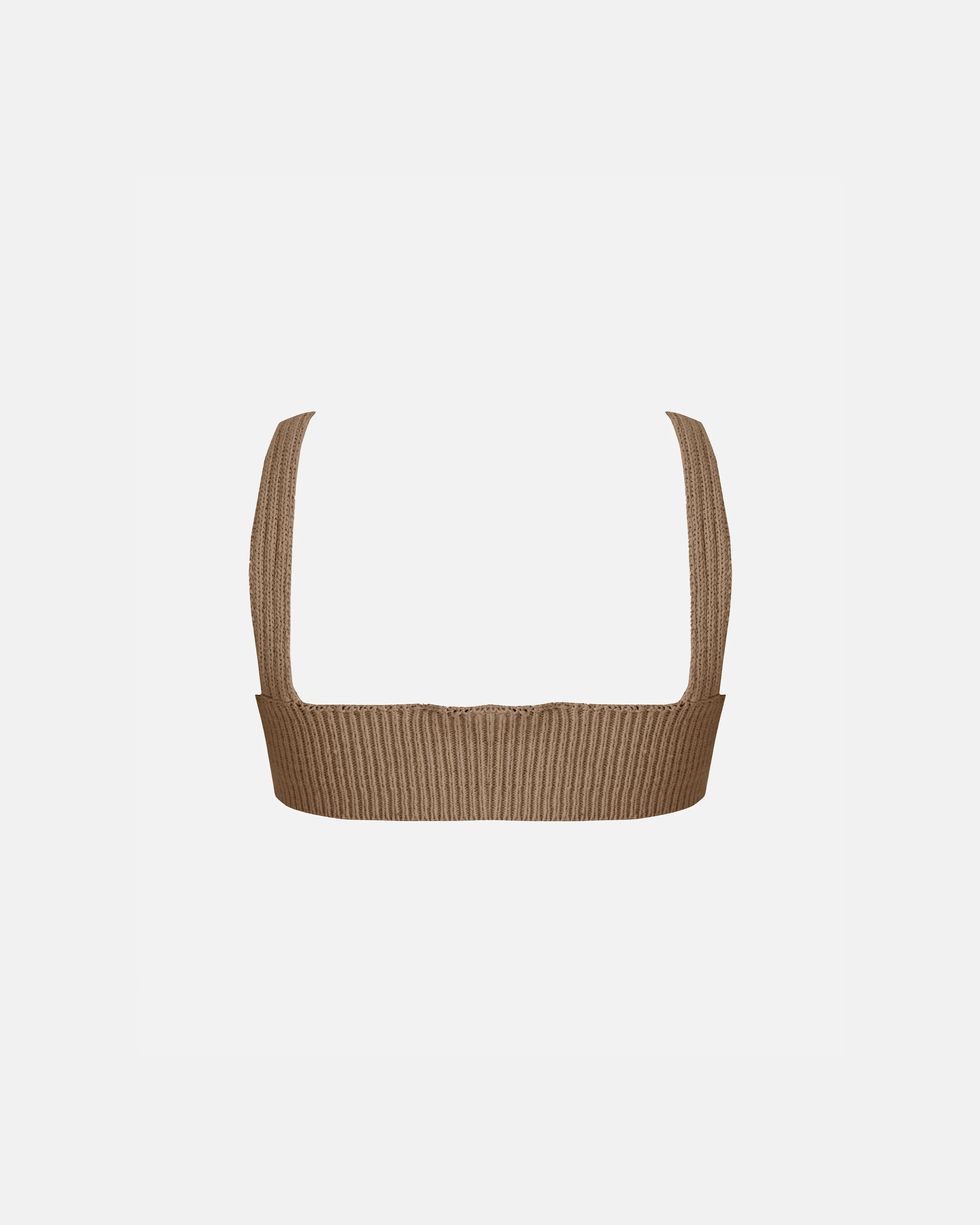 Riviera Textured Knit Coup Top Camel