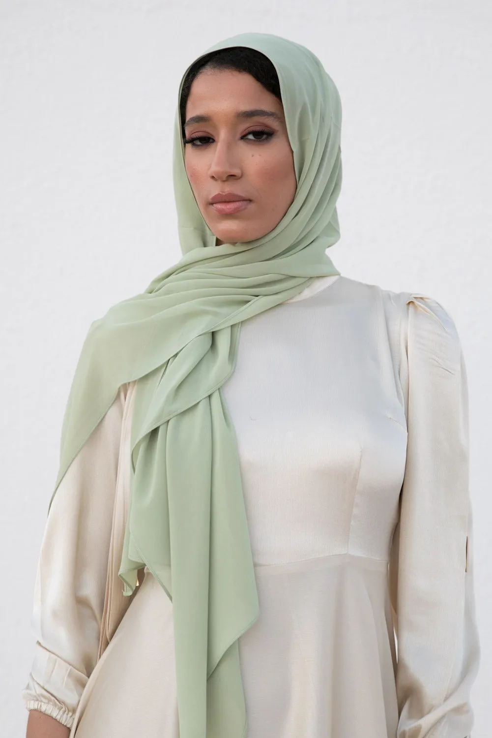 Spring Sage Chiffon Hijab