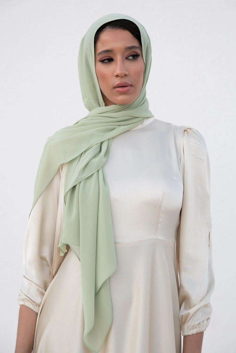Spring Sage Chiffon Hijab