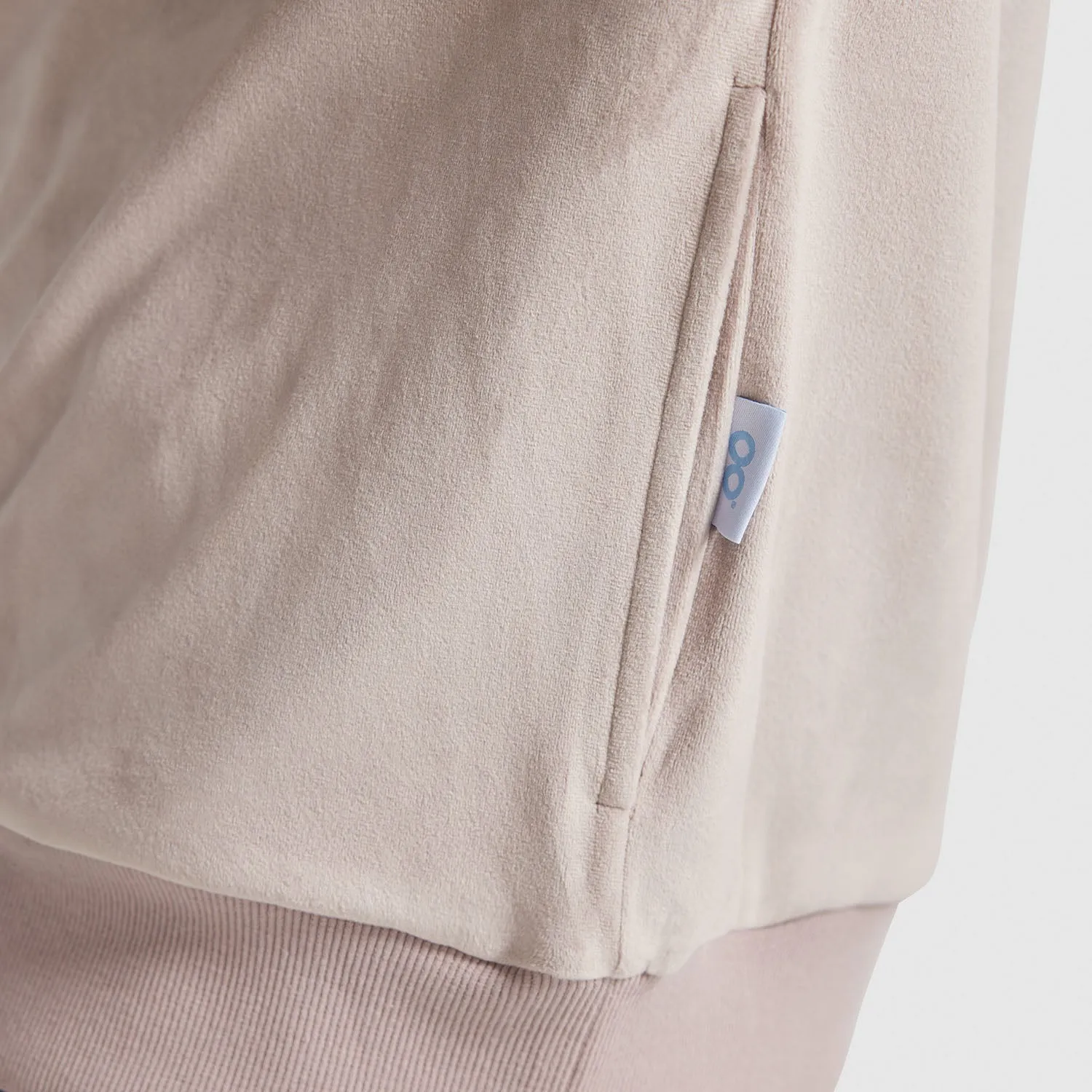 Taupe Velour Hoodie