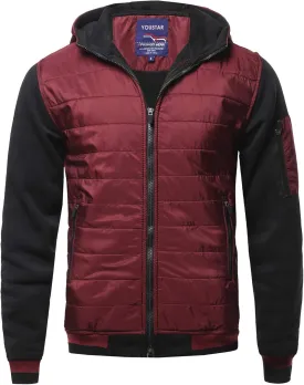 Youstar Men's Casual Basic Quilted Bomber Jacket